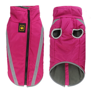 Keep Your Furry Friend Cozy with the Reflective Padded Winter Pet Jacket