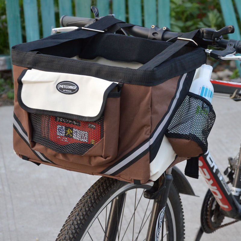 Experience Adventures with Your Furry Friend: The Pet Bicycle Handlebar Carrier Basket